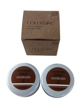 2 Pack Covergirl Trublend Minerals Loose Powder 500 Deep Fonce 0.63oz. New